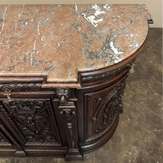 19th Century French Renaissance Marble Top Buffet
