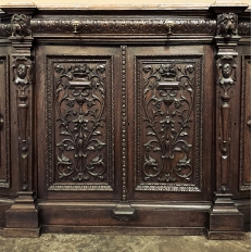 19th Century French Renaissance Marble Top Buffet
