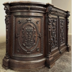 19th Century French Renaissance Marble Top Buffet