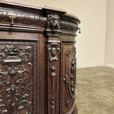 19th Century French Renaissance Marble Top Buffet