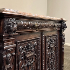 19th Century French Renaissance Marble Top Buffet