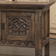 Antique Rustic Gothic Console ~ Raised Cabinet
