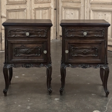 Pair Italian Piemontese Walnut Nightstands ~ End Tables