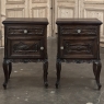 Pair Italian Piemontese Walnut Nightstands ~ End Tables