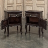 Pair Italian Piemontese Walnut Nightstands ~ End Tables