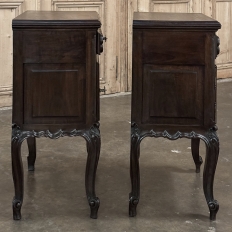 Pair Italian Piemontese Walnut Nightstands ~ End Tables