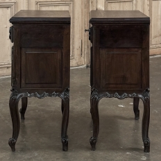 Pair Italian Piemontese Walnut Nightstands ~ End Tables