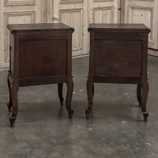 Pair Italian Piemontese Walnut Nightstands ~ End Tables