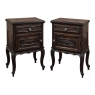 Pair Italian Piemontese Walnut Nightstands ~ End Tables