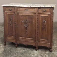 Antique French Louis XVI Marble Top Buffet