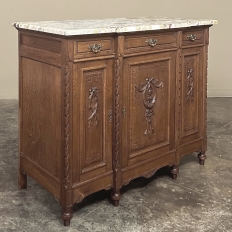 Antique French Louis XVI Marble Top Buffet