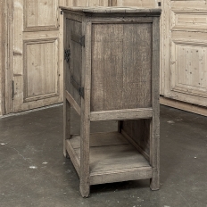 18th Century Dutch Cabinet in Stripped Oak with Wrought Iron