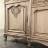 Antique Country French Louis XIV Step-Front Stripped Oak Buffet