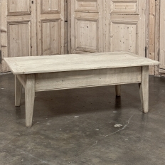 Antique Rustic Stripped Oak Coffee Table