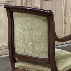 Pair 19th Century French Louis Philippe Period Mahogany Armchairs