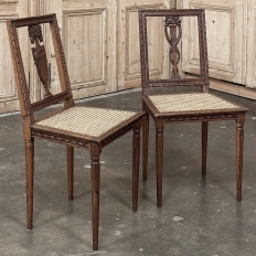 Antique French Louis XVI Caned Side Chair