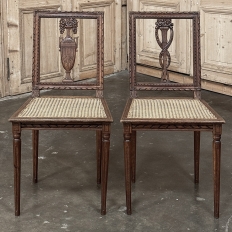 Antique French Louis XVI Caned Side Chair