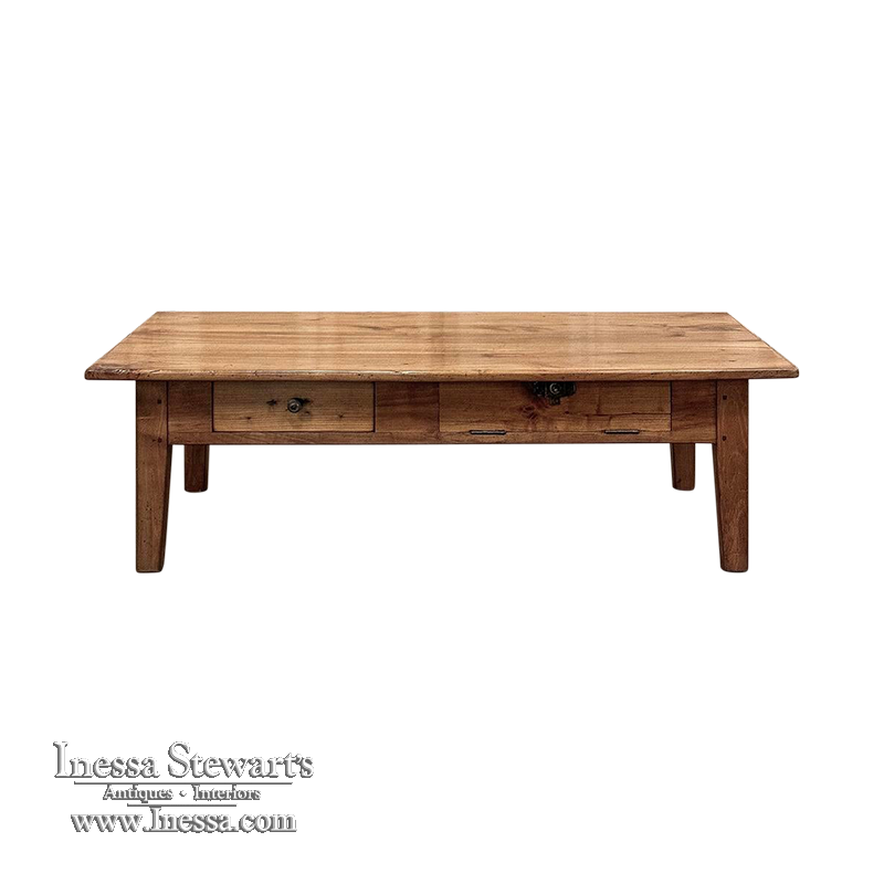 19th Century Rustic County French Pine Coffee Table