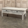 Antique Rustic Whitewashed Sycamore Coffee Table