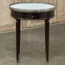 19th Century French Louis XVI Mahogany Marble Top Bouillotte Table
