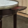 19th Century French Louis XVI Mahogany Marble Top Bouillotte Table