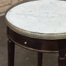 19th Century French Louis XVI Mahogany Marble Top Bouillotte Table