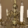 19th Century French Louis XIV Cast Bronze and Cut Crystal Chandelier