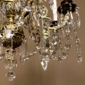 19th Century French Louis XIV Cast Bronze and Cut Crystal Chandelier