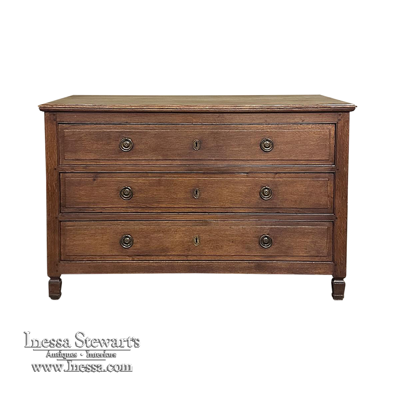 18th Century Louis XVI Country French Oak Commode ~ Chest of Drawers