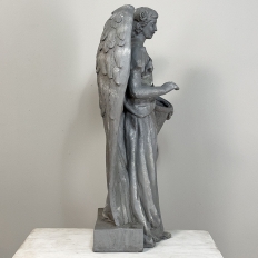 Statue of Harvest Angel in Resin with Stone Finish
