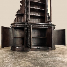 19th Century French Renaissance Two-Tiered Bookcase ~ Bibliotheque