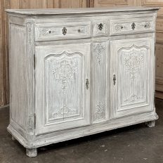 18th Century Country French Whitewashed Buffet ~ Cabinet
