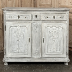 18th Century Country French Whitewashed Buffet ~ Cabinet