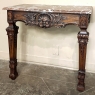 19th Century French Walnut Louis XIV Marble Top Console