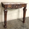 19th Century French Walnut Louis XIV Marble Top Console