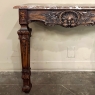 19th Century French Walnut Louis XIV Marble Top Console