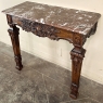 19th Century French Walnut Louis XIV Marble Top Console