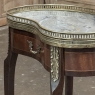 Pair Antique French Louis XVI Kidney Shaped End Tables ~ Nightstands