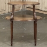 Antique French Louis XVI Walnut 2-Tiered Tea Table