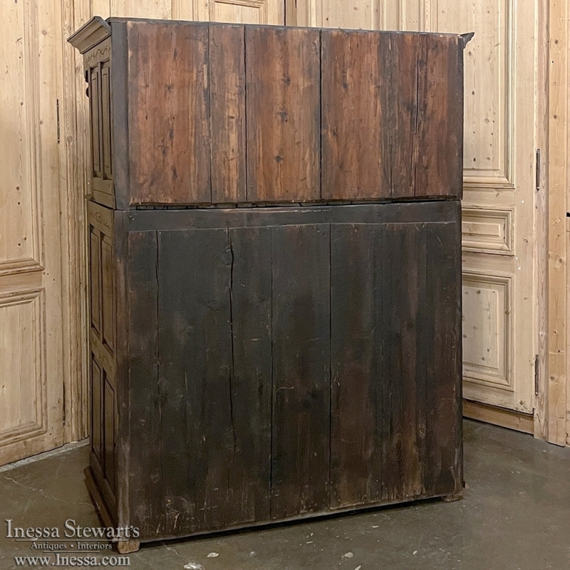 19th Century Rustic Renaissance Two-Tiered Cabinet