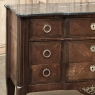 19th Century French Transitional Louis XV-Louis XVI Marble Top Mahogany Commode