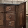 19th Century French Transitional Louis XV-Louis XVI Marble Top Mahogany Commode
