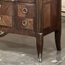 19th Century French Transitional Louis XV-Louis XVI Marble Top Mahogany Commode