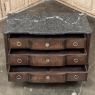 19th Century French Transitional Louis XV-Louis XVI Marble Top Mahogany Commode