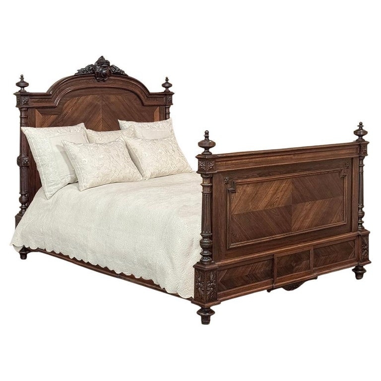 19th Century French Napoleon III Rosewood Bed 19th Century French Napoleon III Rosewood Bed