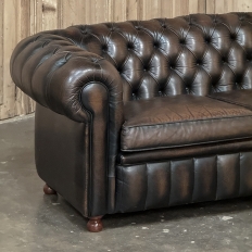 Set of Mid-Century Chesterfield Sofas with Tufted Leather