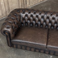 Set of Mid-Century Chesterfield Sofas with Tufted Leather