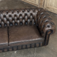 Set of Mid-Century Chesterfield Sofas with Tufted Leather