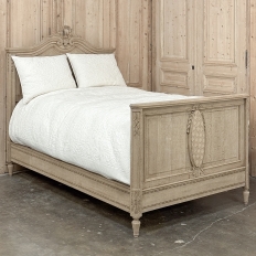 Antique Country French Louis XVI Stripped 3/4 Bed