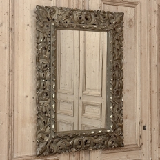 Antique Italian Renaissance Carved Giltwood Wall Mirror